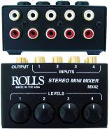 STEREO 4 CH MIXER RCA PASSIVE